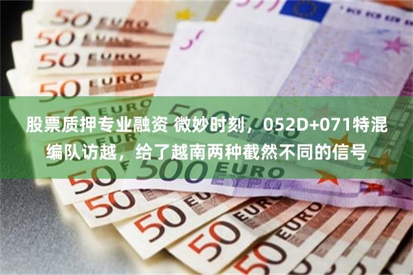 股票质押专业融资 微妙时刻，052D+071特混编队访越，给了越南两种截然不同的信号