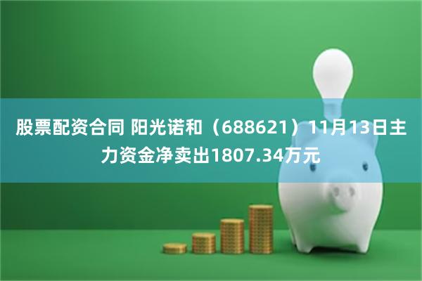 股票配资合同 阳光诺和（688621）11月13日主力资金净卖出1807.34万元