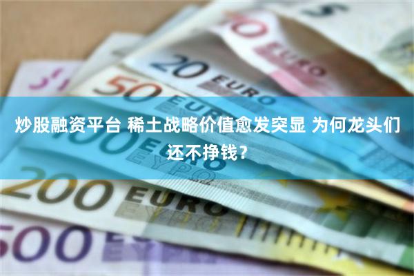 炒股融资平台 稀土战略价值愈发突显 为何龙头们还不挣钱？